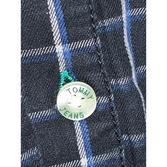 Vintage 90’s Tommy Jeans Plaid Button Down XL - Picture 6 of 14